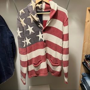 Mens Lucky Brand knit cardigan, size medium, never worn.